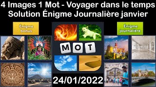 4 Images 1 Mot  Voyager dans le temps  24012022  Solution Énigme Journalière  janvier 2022 [upl. by Glass594]