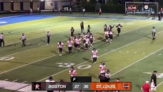 ST LOUIS SLAM FOOTBALL vs Boston Renegades  51824 [upl. by Asiralc205]