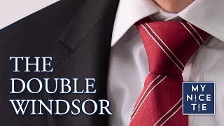 How to Tie a Tie Double Windsor Knot MIRRORED amp SLOW FOR BEGINNERS The Only Knot You Need to Know [upl. by Eelanna]