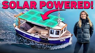 Onboard the UKs FIRST Fully Electric Solar Powered Fishing Boat [upl. by Uolyram]