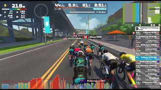 All in  Chasing Tour  Chasing Quebec  Richmond  Cobbled Climbs Reverse x45  Cat B  Zwift [upl. by Lawry]