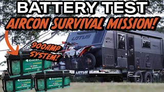 HOW LONG CAN A CARAVAN AIR CONDITIONER SURVIVE OFF GRID THE ULTIMATE BATTERY TEST [upl. by Kilbride14]