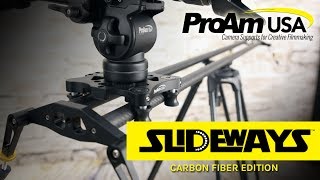 Camera Slider Dolly  Professional 48 Inch Carbon Fiber quotSlidewaysquot by ProAm USA [upl. by Airetnuhs]