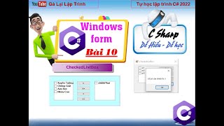 10 Winform C 2022 CheckedListBox  winforms C step by step for beginners  tuhoccc [upl. by Neleh546]