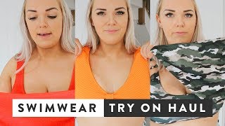 Swimwear Try On Haul  Bikinis For Curves [upl. by Yddur]