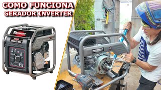 COMO FUNCIONA COMO É POR DENTRO DE UM GERADOR INVERTER [upl. by Arrakat961]