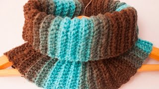 crochet ribbed cowl [upl. by Osborn]