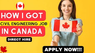 How to Get a Civil Engineering Jobs in Canada  Civil Engineer Jobs in Canada Scope Life Salary 👌😊 [upl. by Hawk]