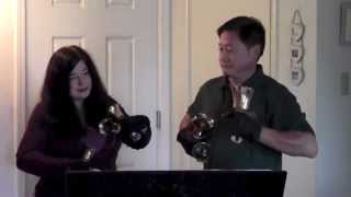 Ukrainian Bell Carol Handbell Duet  Larry and Carla [upl. by Steinke853]