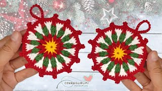 Crochet Christmas Ornaments  Crochet Christmas Baubles  Crochet Christmas Decorations [upl. by Caldwell859]