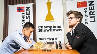 Magnus Carlsen Vs Ding liren  Champions showdown Rapit Blitz Chess [upl. by Gunthar]