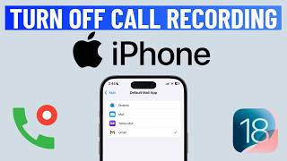 How to Turn Off Call Recording on iPhone iOS 18 [upl. by Fryd]