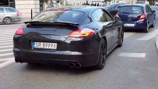 Porsche Panamera Turbo Acceleration And Sound In Warsaw [upl. by Eire]