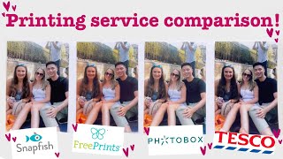 Photo Printing Comparison  UK  Snapfish Photobox Free prints Tesco  Online printing [upl. by Newel]