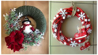 Diy Christmas wreath ideas 2  Add festive flare to your door amp homes indoor 💮 [upl. by Egiedan]