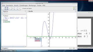 Zeichnerisches Bestimmen von Werten mit GeoGebra [upl. by Ttenyl]