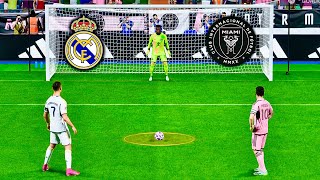 REAL MADRID VS INTER MIAMI  RONALDO MESSI NEYMAR HAALAND MBAPPE l FC 24 PENALTY SHOOTOUT [upl. by Enialed973]