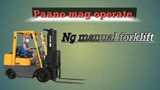 How to OPERATE A MANUAL FORKLIFT STEP by step [upl. by Elleinnod]