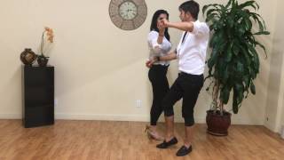 Bachata for Beginners Dance Lesson 13 Walk Around Hammerlock [upl. by Kimber66]