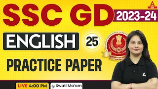 SSC GD 202324  SSC GD English Class by Swati Mam  Practice Paper 25 [upl. by Leahcar388]