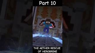 THE AETHER RESCUE OF HEROBRINE ❤️🩹⚔️🛡️ editzgohar minecraft edit animation [upl. by Aimo509]