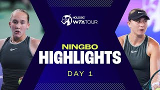 Andreeva Badosa Putintseva in action on Day 1 at Ningbo 2024  WTA Match Highlights [upl. by Drona]