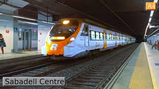 Sabadell Centre R4  R12  Rodalies Barcelona  Renfe Civia  447 [upl. by Lois]