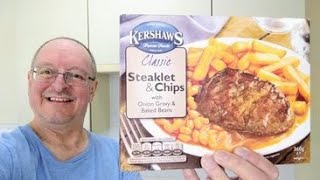 Kershaws Classic Steaklet amp Chips With Onion Gravy amp Baked Beans  Food Review [upl. by Eldwin]