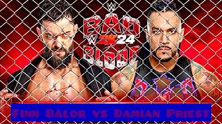 WWE Finn Balor vs Damian Priest 2024 Bad Blood Hell in a Cell [upl. by Libbna730]