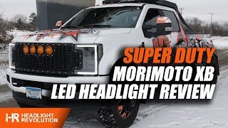 2017 Ford Super Duty Morimoto XB LED Headlight Review 527 BRIGHTER  Headlight Revolution [upl. by Noryk151]