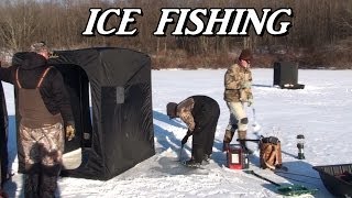 ICE FISHING 2014 Wilhelm amp Kahle Lake [upl. by Losyram488]