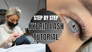 Step by Step Hybrid Lash Extension Application Tutorial [upl. by Didier374]