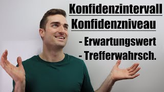 Konfidenzintervall und Konfidenzniveau  allgemeine Erklärung mit Beispiel  Fit im MatheAbi [upl. by Pamelina]