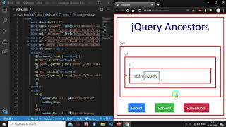 22jQuery TraversingAncestors in Hindi  Detailed Lecture With Example [upl. by Lynnet]