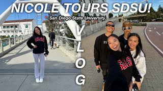 NICOLE TOURS SDSU San Diego State University VLOG  The Laeno Family [upl. by Aeila]