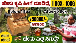 How To Start Honey Bee Farming 50 ಸಾವಿರ ಆದಾಯ ಜೇನು ಕೃಷಿಯಲ್ಲಿ Bee Keeping In Kannada  Apiculture [upl. by Storz92]