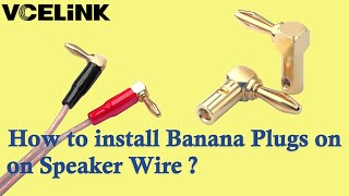 How to install Banana Plugs on Speaker Wire  VCELINK [upl. by Akcimat]