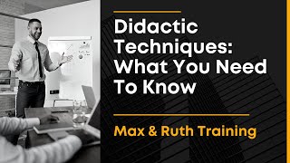 Didactic Techniques What You Need To Know [upl. by Ssor]