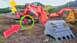 VIDEO NIÑOS MÁQUINAS REALES de Construcción BIG Bulldozer Excavadora Camión Tractor triturador obra [upl. by Sergo]