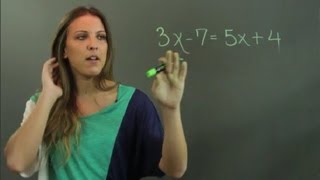 How to Solve Linear Equations With Variables on Both Sides  Linear Algebra Education [upl. by Heiney]