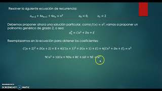 Ecuaciones de Recurrencia no homogéneas [upl. by Hennahane458]