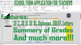 Automated Application School Form 9 School Form 2 School Form 10 EBEEF and more [upl. by Araek]