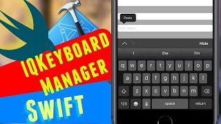 Avoid TextField Hiding Behind Keyboard Swift 412  Xcode 94 [upl. by Letta]