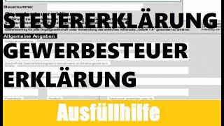 Gewerbesteuererklärung 2016 Elster  Elster Tutorial  Steuererklärung selber machen [upl. by Eive]