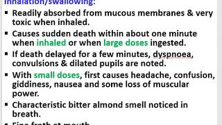 Hydrocyanic acid by Dr Sobia Zahur Class 3rd year Lecture 15 [upl. by Johanna]