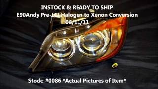 E90 E91 BMW OEM PreLCI Halogen to Xenon Conversion USSpec [upl. by Sowell]