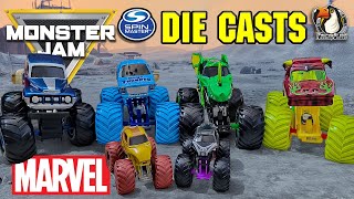 Epic Monster Jam Toy Hunt Rare 124 Scale Series 22 amp Marvel DieCasts [upl. by Ponzo648]