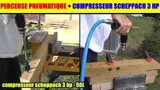 lidl perceuse visseuse air comprime pneumatique parkside et compresseur scheppach hc52dc [upl. by Pillyhp936]