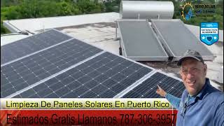 Limpieza De Panele Solares En Aguada  Hugo Solar Panel Cleaning Puerto Rico [upl. by Nicholl191]