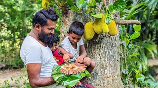 I made an amazing dish from Baby Jackfruit😋 Healthy Jackfruit Sausages Recipe  Village Foods [upl. by Zohar]